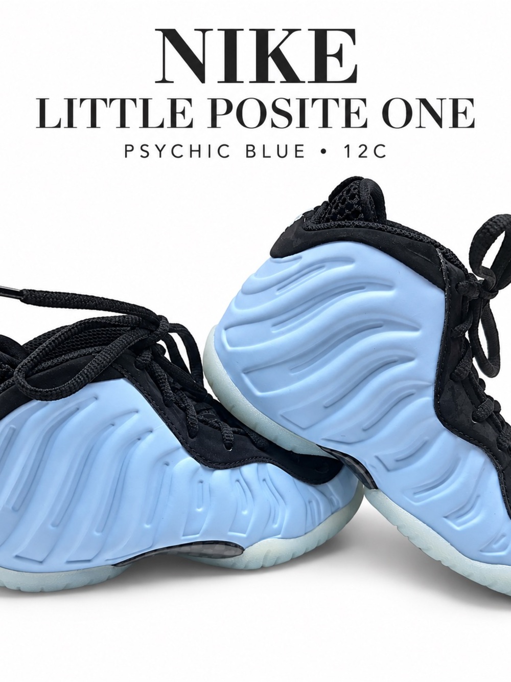 Nike Little Postie One Psychic Blue 12C Kids Foampostie Basketball Streetware